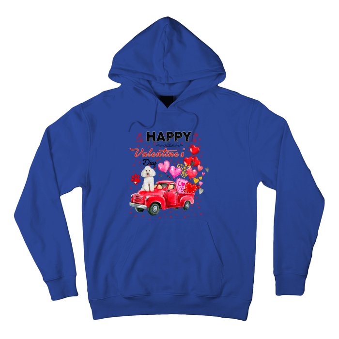 Cute Red Truck Poodle Valentines Day Costume Gift Hoodie