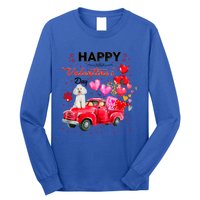 Cute Red Truck Poodle Valentines Day Costume Gift Long Sleeve Shirt