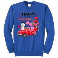 Cute Red Truck Poodle Valentines Day Costume Gift Sweatshirt