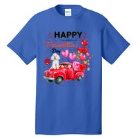 Cute Red Truck Poodle Valentines Day Costume Gift Tall T-Shirt