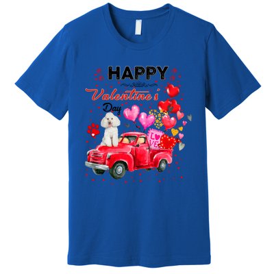 Cute Red Truck Poodle Valentines Day Costume Gift Premium T-Shirt