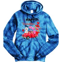 Cute Red Truck Poodle Valentines Day Costume Gift Tie Dye Hoodie