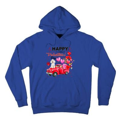 Cute Red Truck Poodle Valentines Day Costume Gift Tall Hoodie