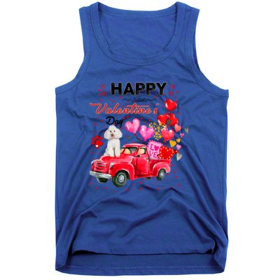 Cute Red Truck Poodle Valentines Day Costume Gift Tank Top