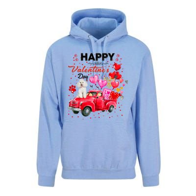 Cute Red Truck Poodle Valentines Day Costume Gift Unisex Surf Hoodie