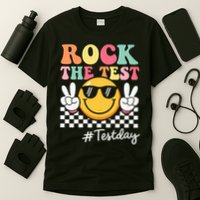 Cute Rock The Test Retro Smile Teach.er  Testing Test Day T-Shirt