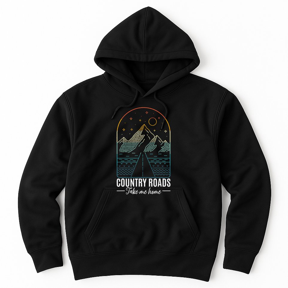 Country Roads Take Me Home Country Roads Retro Country Hoodie