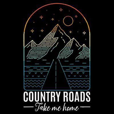 Country Roads Take Me Home Country Roads Retro Country T-Shirt