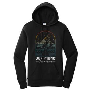 Country Roads Take Me Home Country Roads Retro Country Women's Pullover Hoodie