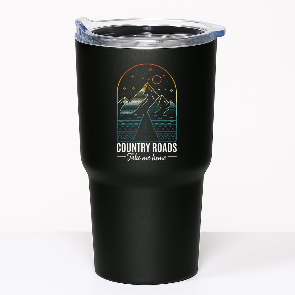 Country Roads Take Me Home Country Roads Retro Country Tumbler