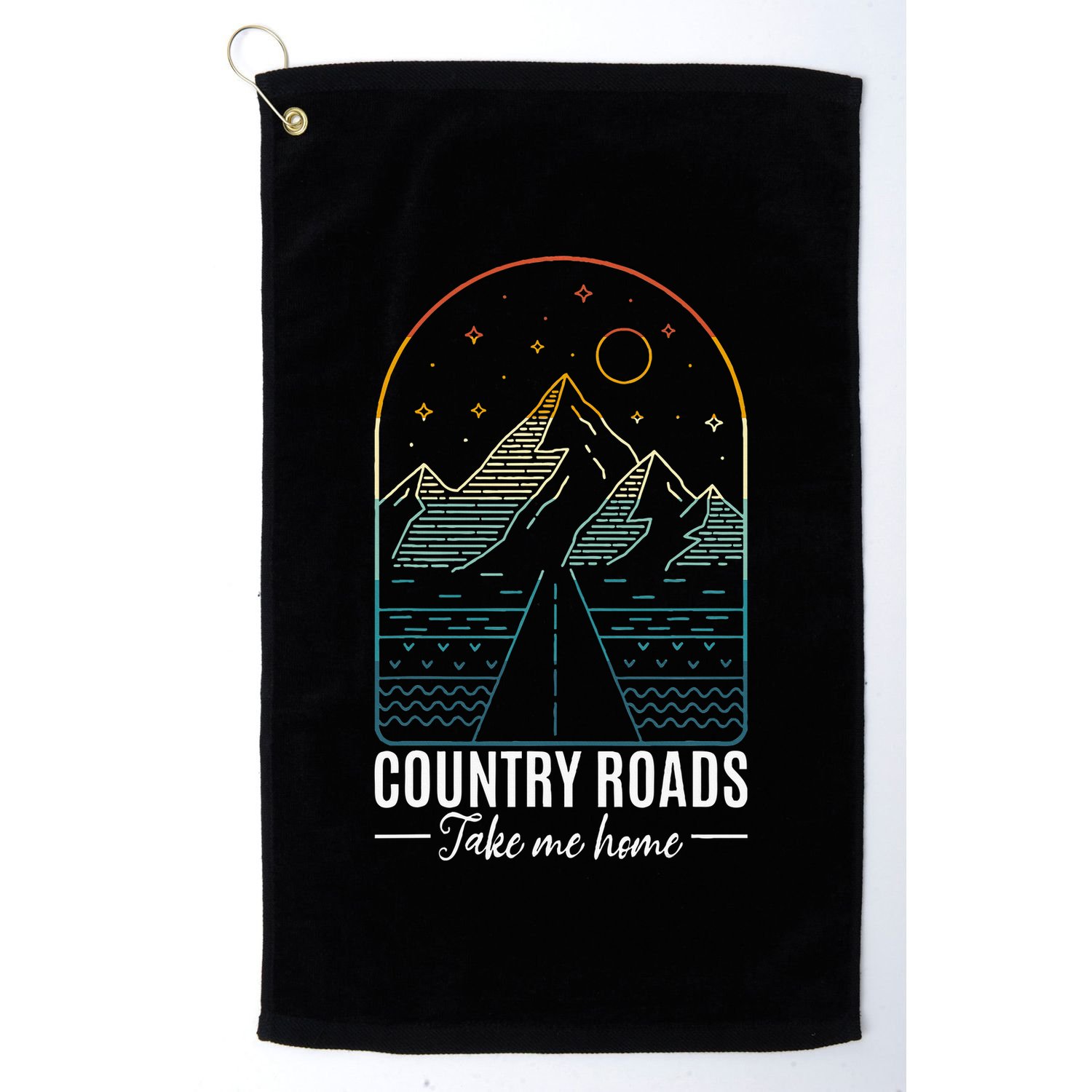 Country Roads Take Me Home Country Roads Retro Country Golf Towel