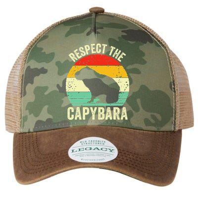 Capybaras Respect The Capybara Cavy Rodent Lover  Legacy Tie Dye Trucker Hat