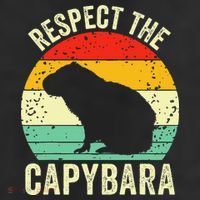 Capybaras Respect The Capybara Cavy Rodent Lover  7 Panel Mesh Trucker Snapback Hat