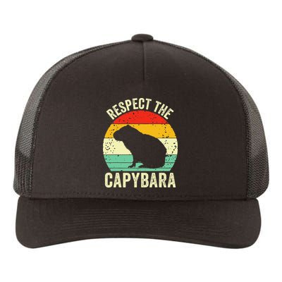Capybaras Respect The Capybara Cavy Rodent Lover  Yupoong Adult 5-Panel Trucker Hat