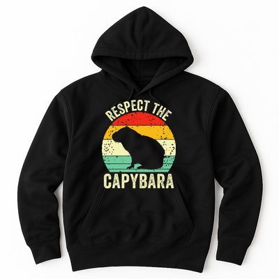 Capybaras Respect The Capybara Cavy Rodent Lover  Hoodie