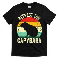 Capybaras Respect The Capybara Cavy Rodent Lover  T-Shirt