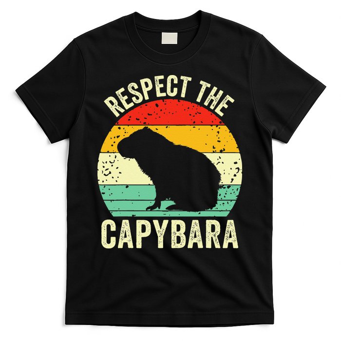 Capybaras Respect The Capybara Cavy Rodent Lover  T-Shirt
