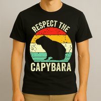 Capybaras Respect The Capybara Cavy Rodent Lover  T-Shirt