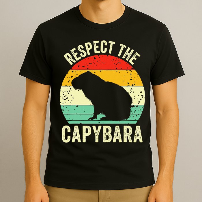 Capybaras Respect The Capybara Cavy Rodent Lover  T-Shirt