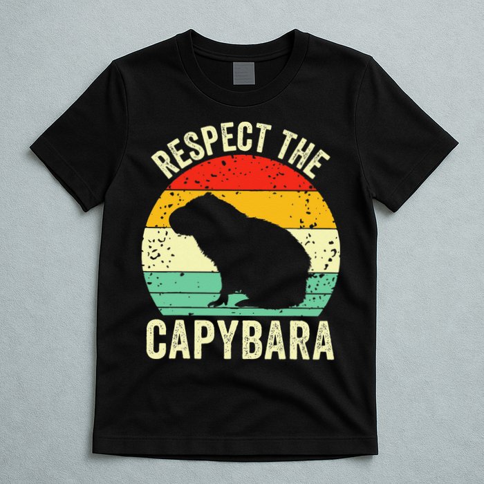 Capybaras Respect The Capybara Cavy Rodent Lover  T-Shirt