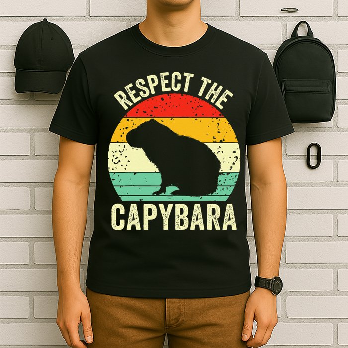 Capybaras Respect The Capybara Cavy Rodent Lover  T-Shirt