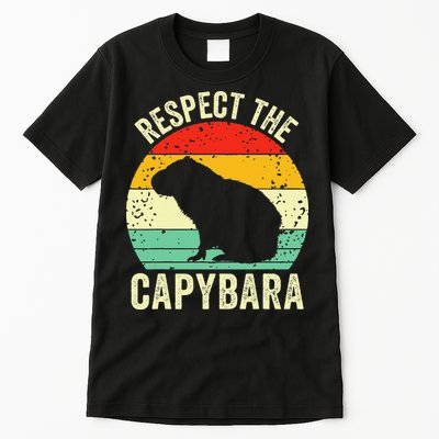 Capybaras Respect The Capybara Cavy Rodent Lover  Tall T-Shirt