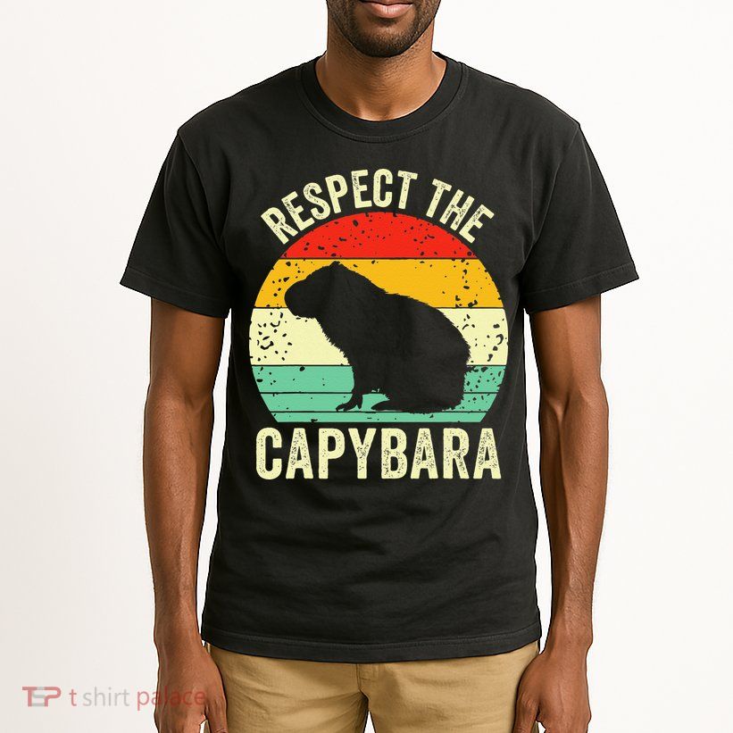 Capybaras Respect The Capybara Cavy Rodent Lover  Tall T-Shirt