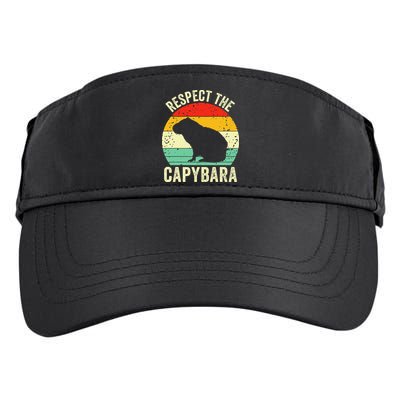 Capybaras Respect The Capybara Cavy Rodent Lover  Adult Drive Performance Visor