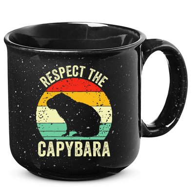 Capybaras Respect The Capybara Cavy Rodent Lover  15oz Campfire Ceramic Mug