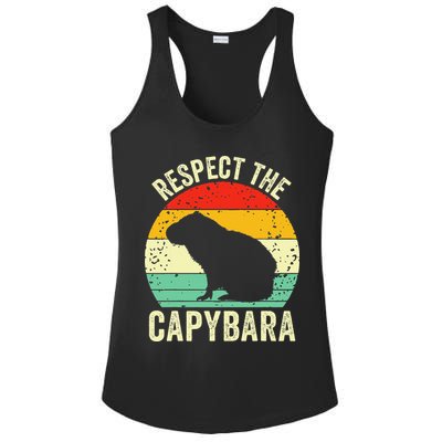 Capybaras Respect The Capybara Cavy Rodent Lover  Ladies PosiCharge Competitor Racerback Tank