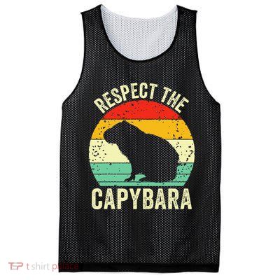 Capybaras Respect The Capybara Cavy Rodent Lover  Mesh Reversible Basketball Jersey Tank