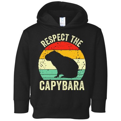 Capybaras Respect The Capybara Cavy Rodent Lover  Toddler Hoodie