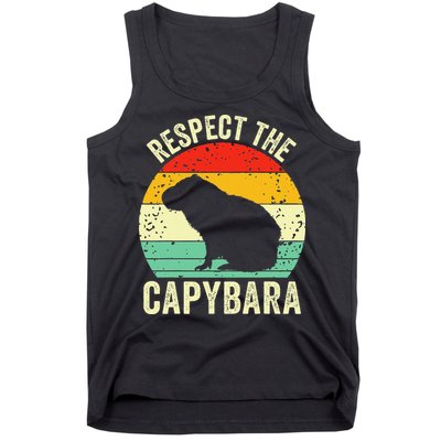 Capybaras Respect The Capybara Cavy Rodent Lover  Tank Top