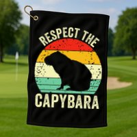Capybaras Respect The Capybara Cavy Rodent Lover  Golf Towel