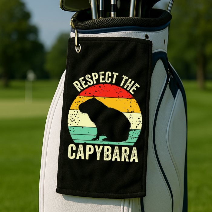 Capybaras Respect The Capybara Cavy Rodent Lover  Golf Towel