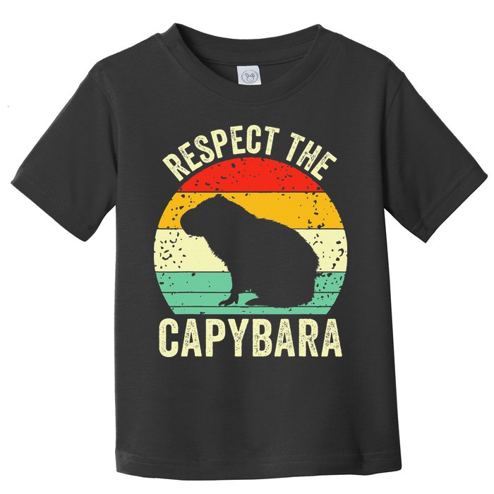 Capybaras Respect The Capybara Cavy Rodent Lover  Toddler T-Shirt