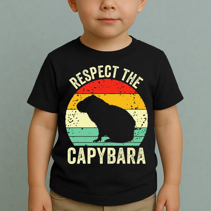 Capybaras Respect The Capybara Cavy Rodent Lover  Toddler T-Shirt
