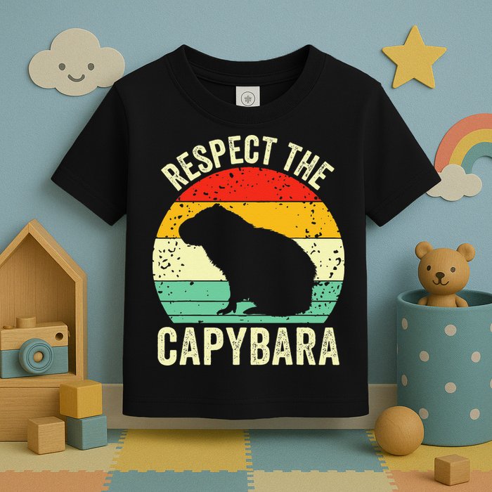 Capybaras Respect The Capybara Cavy Rodent Lover  Toddler T-Shirt