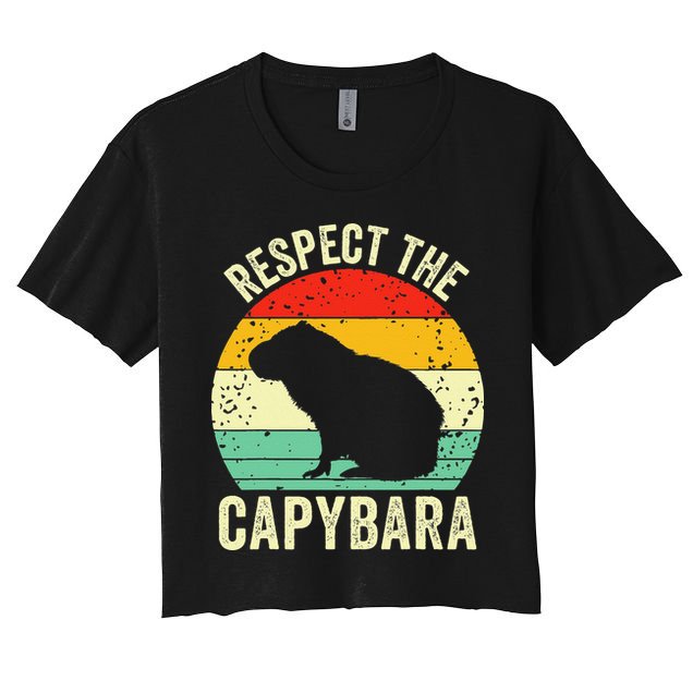 Capybaras Respect The Capybara Cavy Rodent Lover  Crop Top