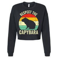 Capybaras Respect The Capybara Cavy Rodent Lover  Cropped Pullover Crew