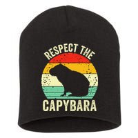 Capybaras Respect The Capybara Cavy Rodent Lover  Short Acrylic Beanie