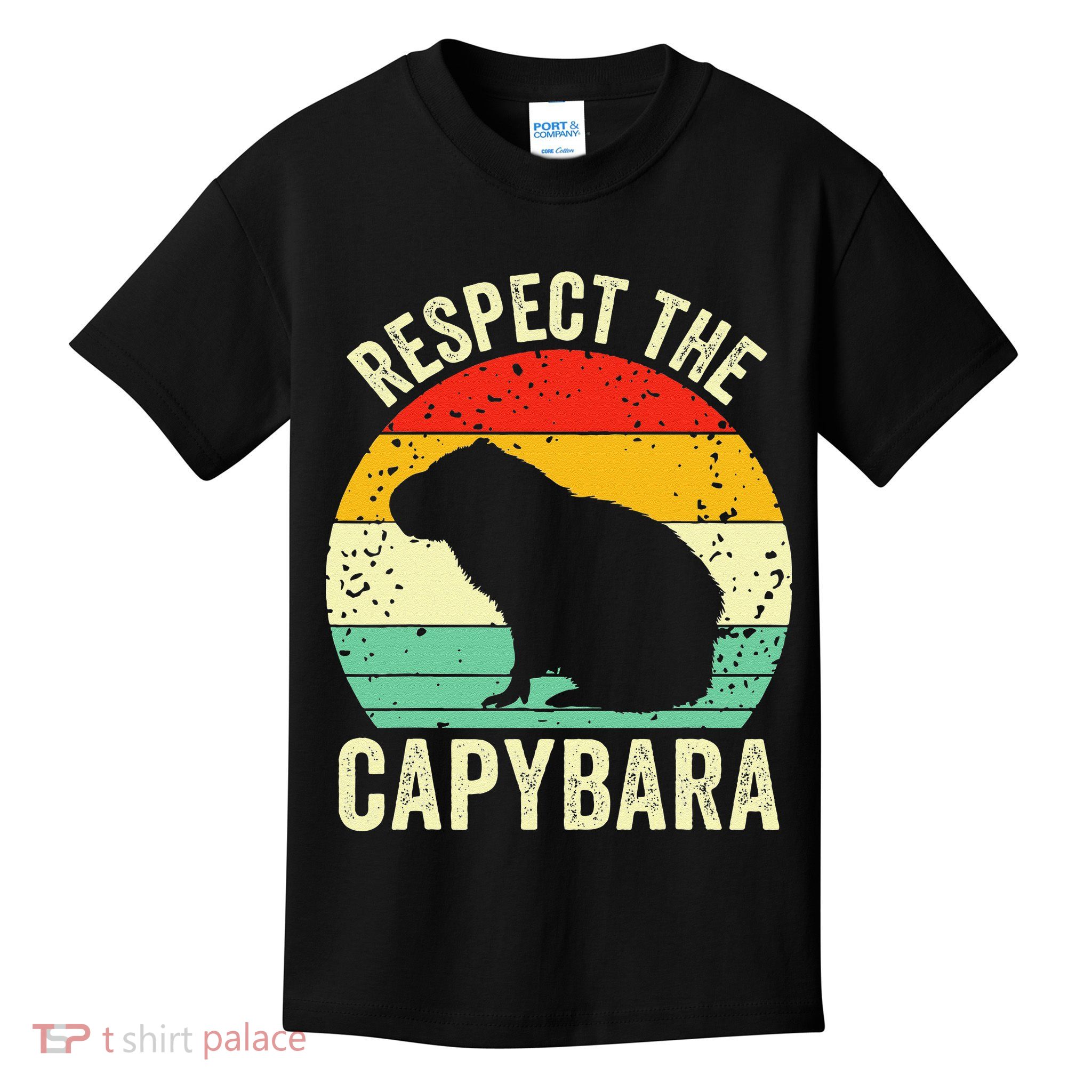 Capybaras Respect The Capybara Cavy Rodent Lover  Kids T-Shirt