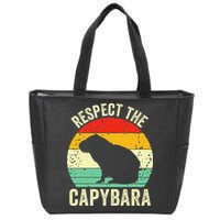 Capybaras Respect The Capybara Cavy Rodent Lover  Zip Tote Bag
