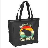 Capybaras Respect The Capybara Cavy Rodent Lover  Zip Tote Bag