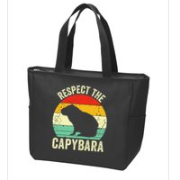 Capybaras Respect The Capybara Cavy Rodent Lover  Zip Tote Bag