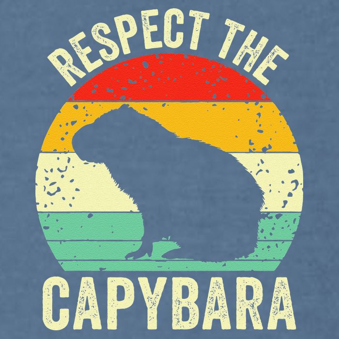 Capybaras Respect The Capybara Cavy Rodent Lover  Garment-Dyed Sweatshirt