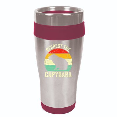Capybaras Respect The Capybara Cavy Rodent Lover  16oz Travel Tumbler