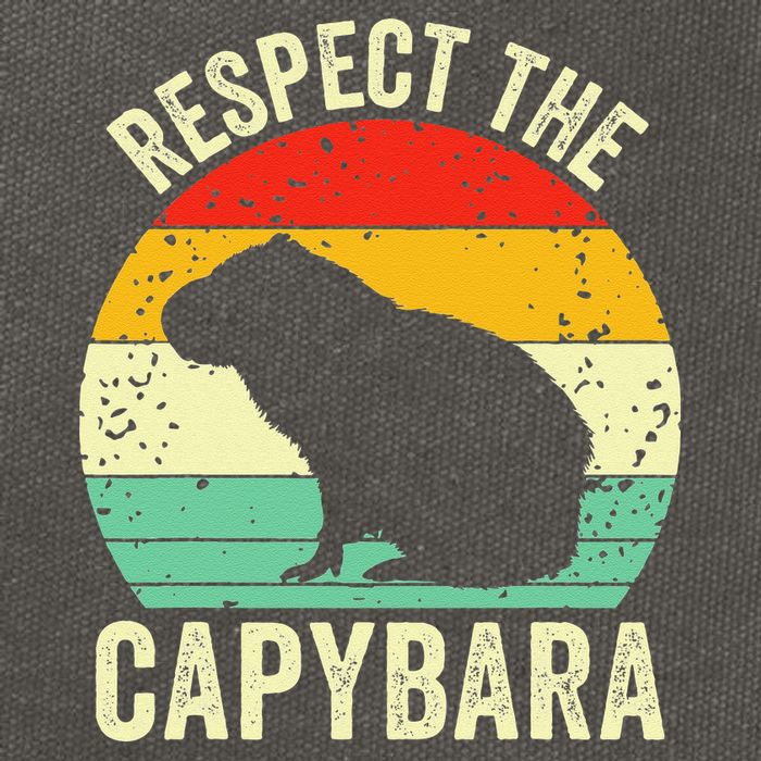 Capybaras Respect The Capybara Cavy Rodent Lover  Cotton Canvas Backpack
