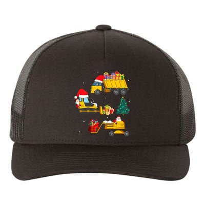 Christmas Red Trucks for Winter Decorations Yupoong Adult 5-Panel Trucker Hat