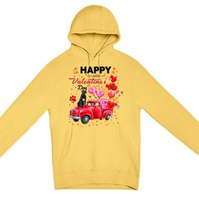 Cute Red Truck Cane Corso Valentines Day Costume Funny Gift Premium Pullover Hoodie